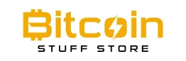 mi cuenta Bitcoinstuffstore.com logotipo blanco