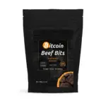 Bitcoin Beef Bits (beef jerky). Onbewerkt en gedroogd vlees.
