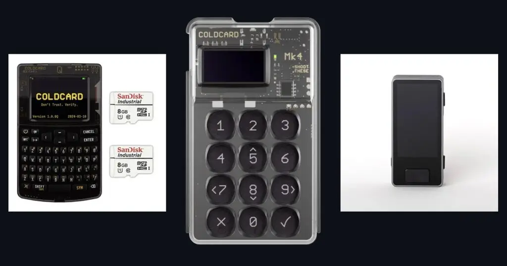 Bitcoin-Waren - https://www.bitcoinstuffstore.com bitcoin hardware wallet vergelijken 2026 Coldcard Blockstream