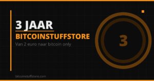 Dreijähriges Jubiläum von BitcoinStuffStore