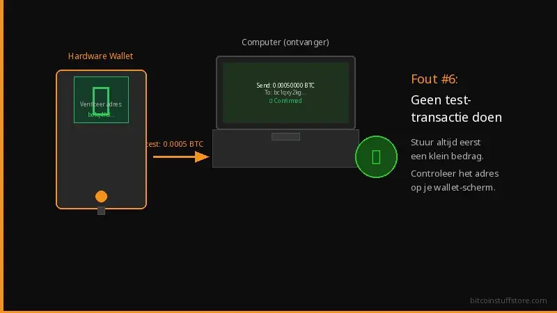 bitcoin: Fehler bei der Speicherung der Testtransaktion