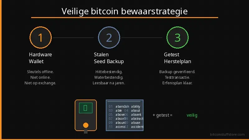 bitcoin selbst aufbewahren, Fehler sicher beheben