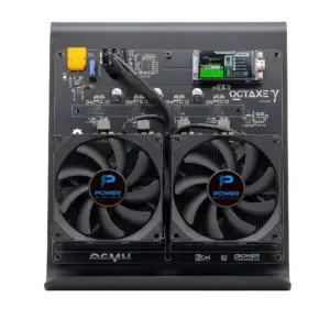 nerdoctaxe gamma open-source bitcoin miner met lilygo t-display s3 scherm