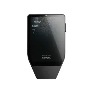 Trezor Safe 7 Charcoal Black kaufen Vorderseite mit Farbbildschirm und Tropic01