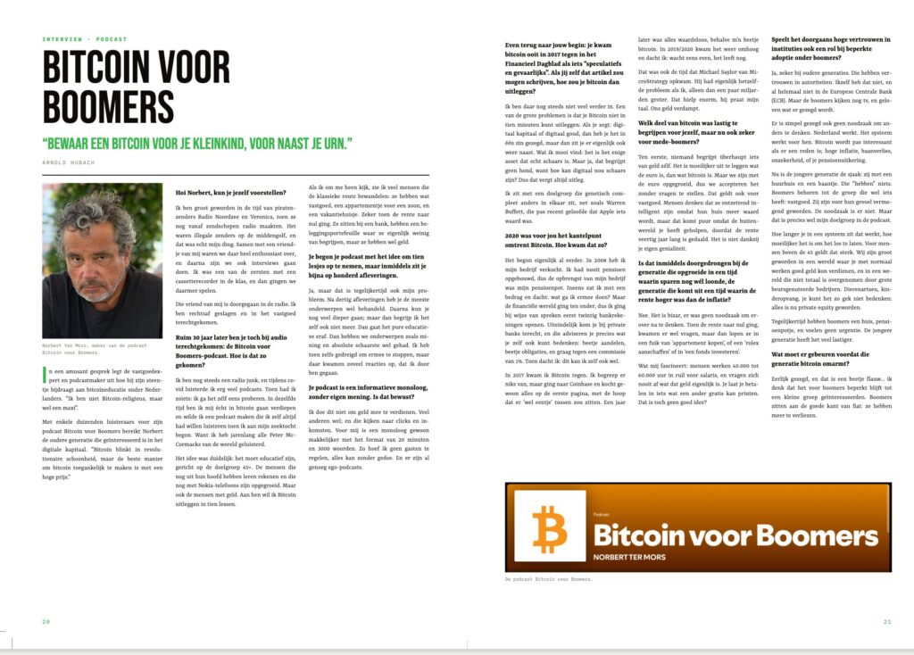 Interview uit Bitcoin Focus Magazine 03 over bitcoineducatie voor de oudere generatie
