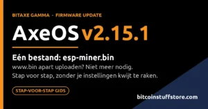 Bitaxe Gamma Firmware-Update auf AxeOS v2.15.1: eine Datei, esp-miner.bin, kein www.bin mehr