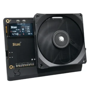 Bitaxe Naja Duo kleurendisplay met hashrate van 4,7 TH/s bij 41,9 W